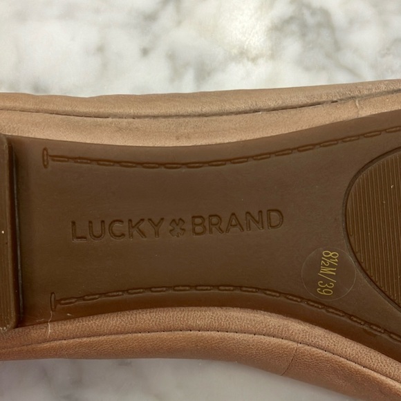 Lucky Brand Women's light tan Ballet Flats rounded toe leather size 8.5 - Picture 4 of 15